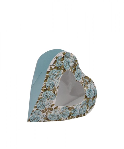 Caja visor Corazón 17x17x5 CELESTE