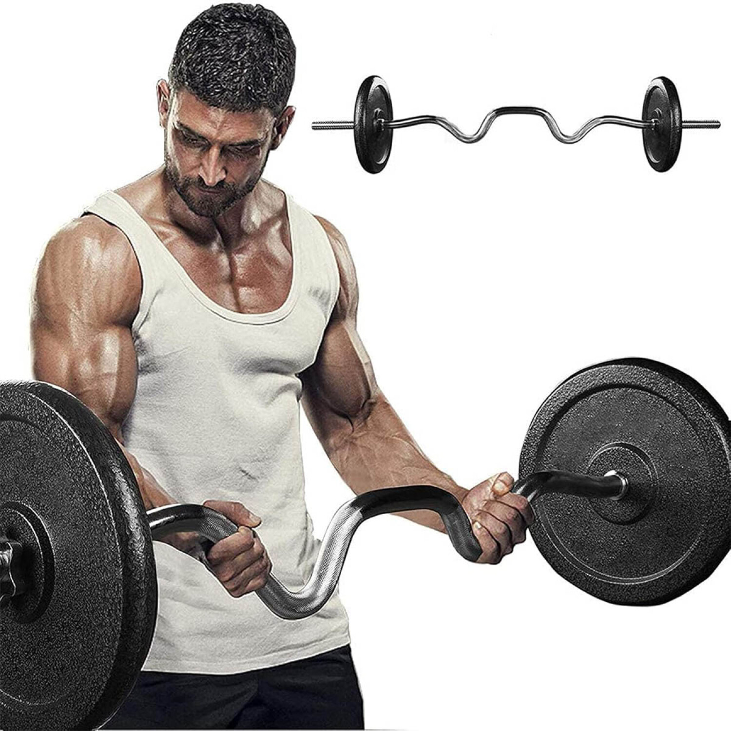 Barra W Y Ez Maciza Cromada C/ Rosca P/ Discos Pesas w — El Rey