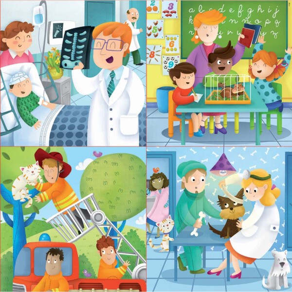 Set Puzzle Aprender Doctor Bombero Educa Niños Rompecabezas Set Puzzle Aprender Doctor Bombero Educa Niños Rompecabezas