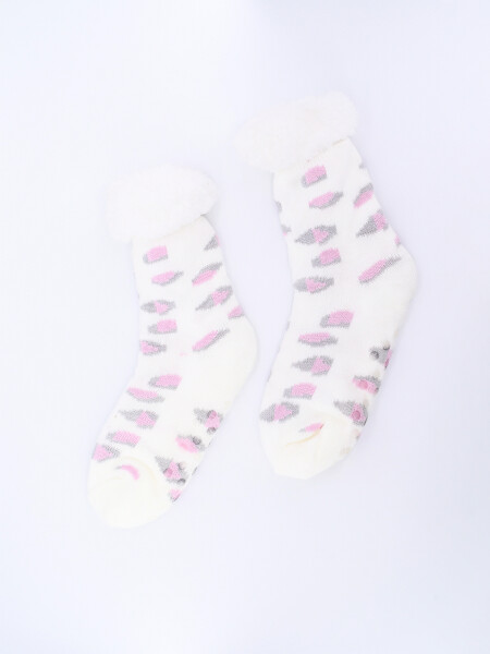 MEDIA SHERPA ANIMAL PRINT BLANCO