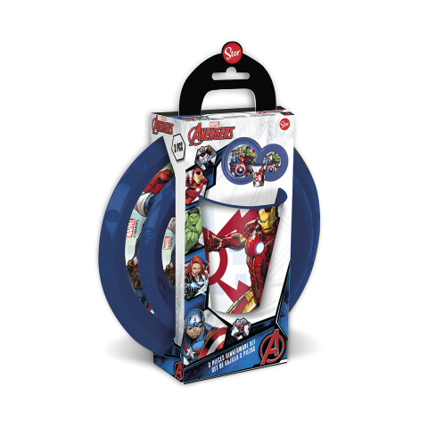 Set x 3 Infantil Avengers Easy AZUL