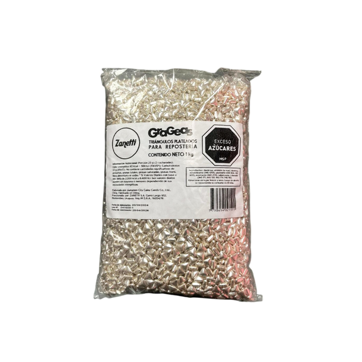 Triángulos Plateados 1 Kg 