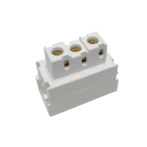 Módulo tomacorriente entrada lateral-Presta blanco C51203