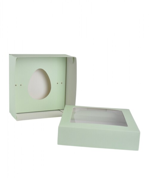 Caja 20x20x9,5 c/visor. VERDE AGUA