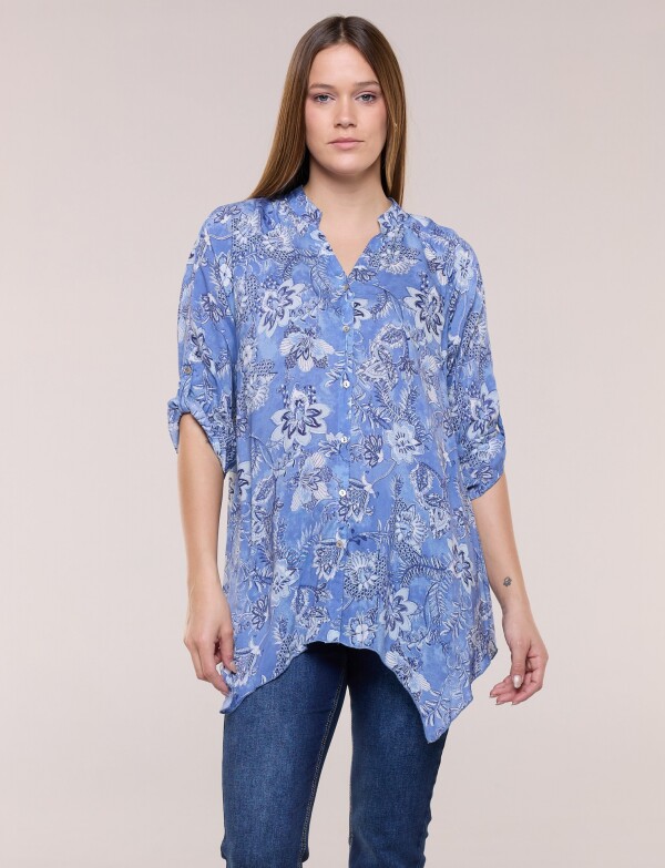Blusa Flores CELESTE/MULTI