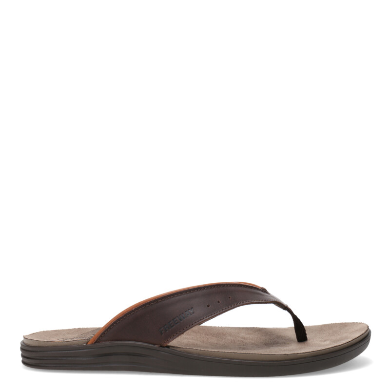 Sandalia de Hombre Freeway Ojota Casual Marrón Chocolate (Cuero Graso)