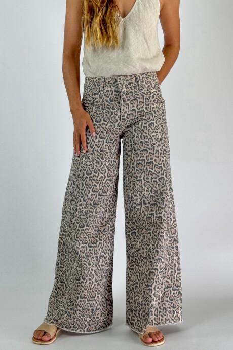 PANTALON JEAN ROMEO PRINT Beige