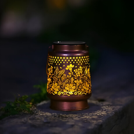 Lámpara Farol De Jardín Farol Solar Metal 8-10 Hs Autonomía Colibrí