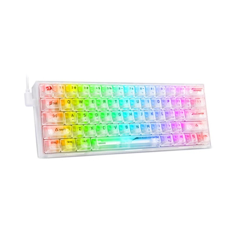 Teclado Gamer Redragon Fizz K617 RGB 60 Clear Teclado Gamer Redragon Fizz K617 RGB 60 Clear