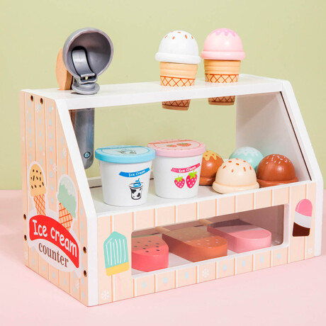 Puesto Helados Madera Imitación Heladería Juguete Puesto Helados Madera Imitación Heladería Juguete