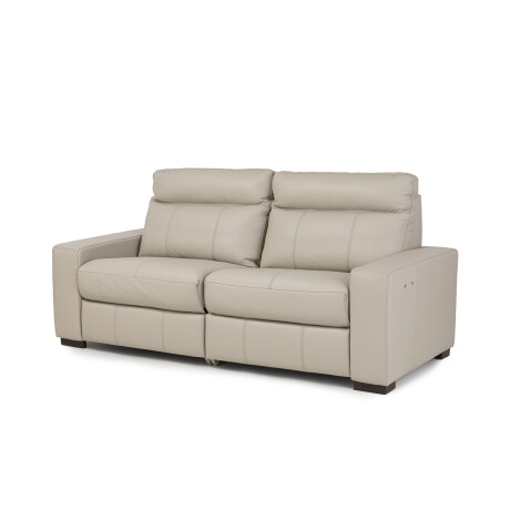 Sofá Bora (Reclinable eléctrico) - Cuero Básico - 2 cuerpos Arena