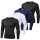 Set X4 Remera Térmica Deportiva Manga Larga Para Hombre Multicolor