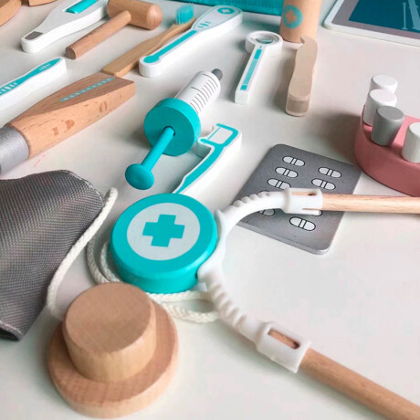 Juego Set Doctor Y Dentista Niños De Madera Maletín Juego Set Doctor Y Dentista Niños De Madera Maletín
