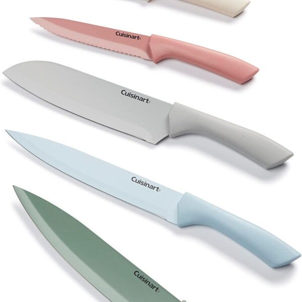 JUEGO DE 5 CUCHILLOS C/ESTUCHE REVESTIDO EN CERAMICA CUISINART JUEGO DE 5 CUCHILLOS C/ESTUCHE REVESTIDO EN CERAMICA CUISINART