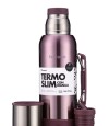 Termo Slim 750Ml. Con Base Silicona Lila Metalizado