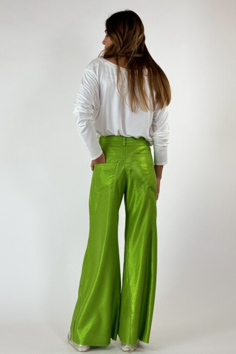 PANTALON JACINTO METALIZADO Verde Manzana