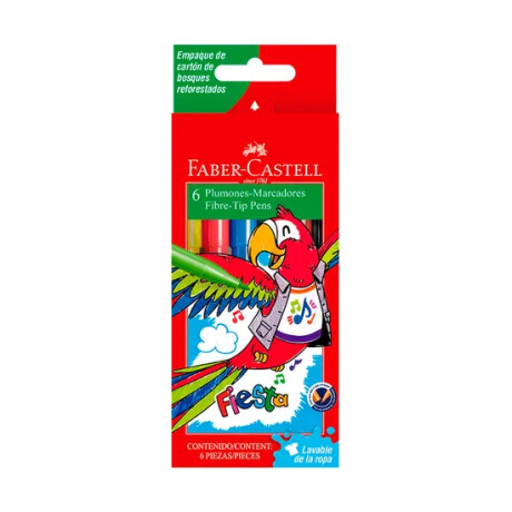Marcador Fino Faber Fiesta x 6 Marcador Fino Faber Fiesta x 6