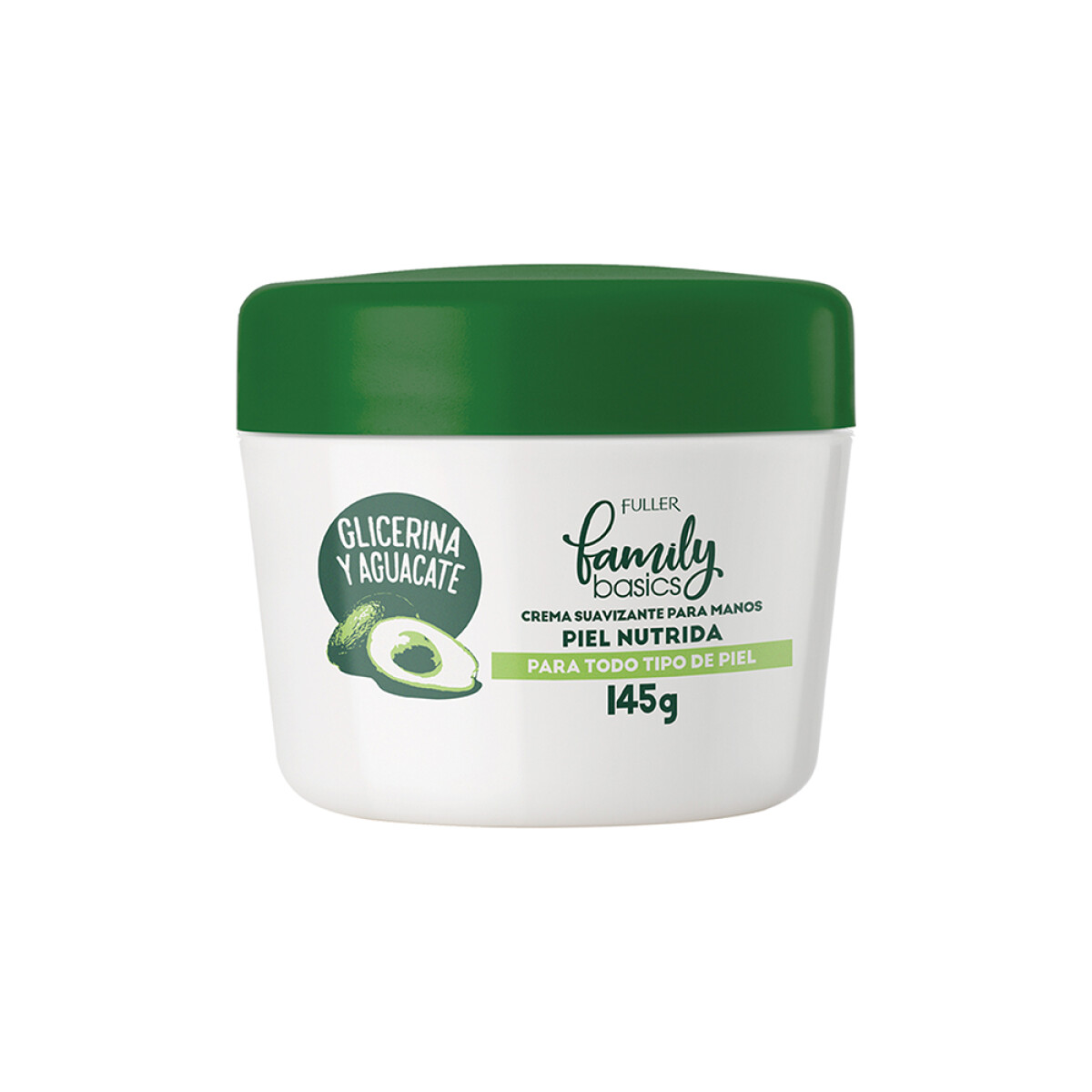 CREMA DE MANOS FAMILY BASICS GLICERINA 145 G - AGUACATE 