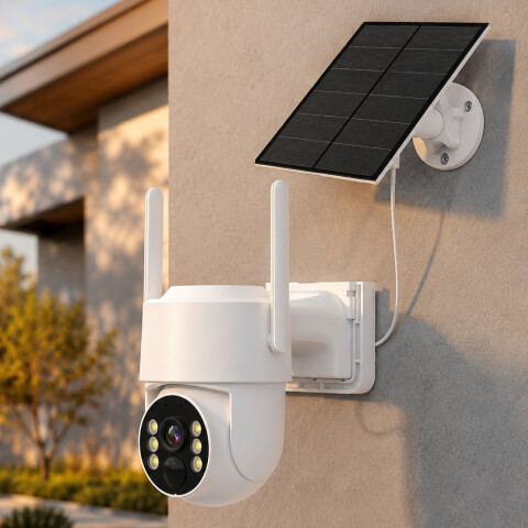 Cámara de Seguridad G-Power PTZ 4G Solar 4MP IP66 Blanco