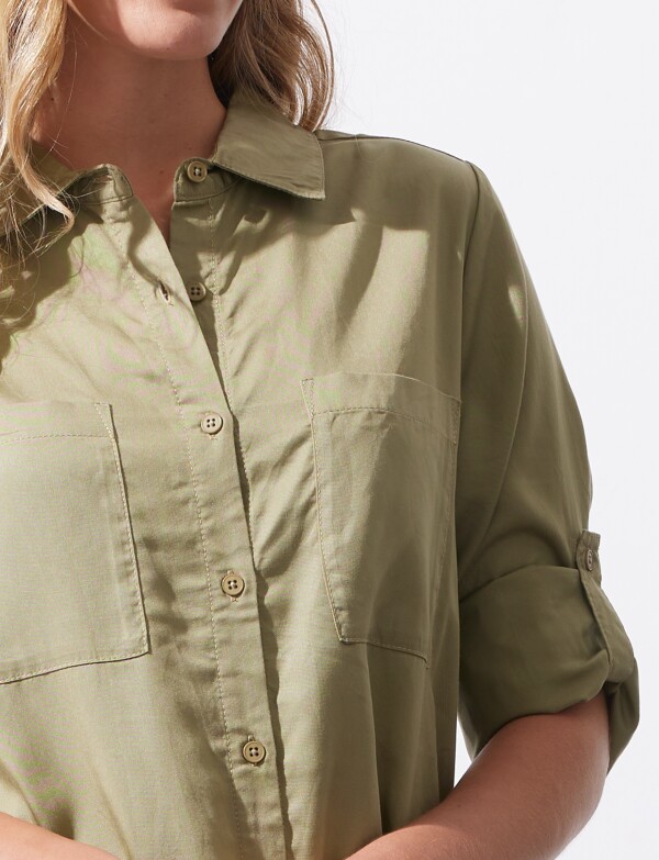 Camisa Bolsillos OLIVA