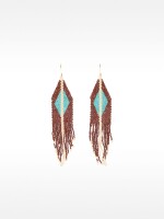 Pendientes Con Cuentas Rombo multicolor