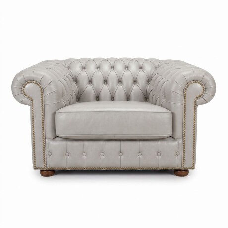 Sofá Chesterfield Novo - Cuero Básico - 1 cuerpo Off White - (Preventa)