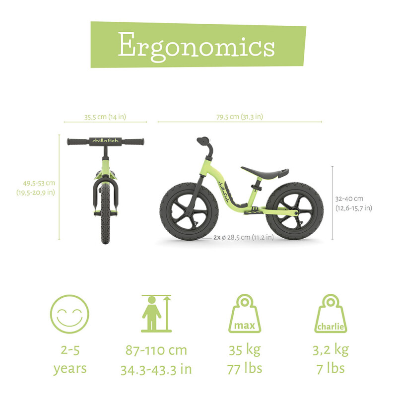 Bicicleta De Equilibro 12´ 2-5 años Pistacho