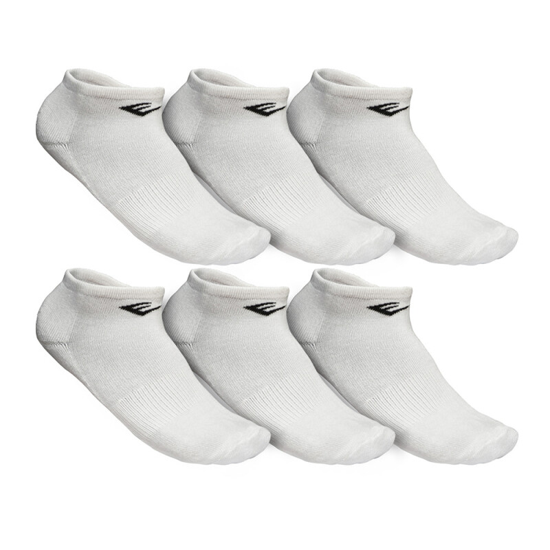 MEDIAS CORTAS EVERLAST POLY 10-13 (6 PACK) BLANCO