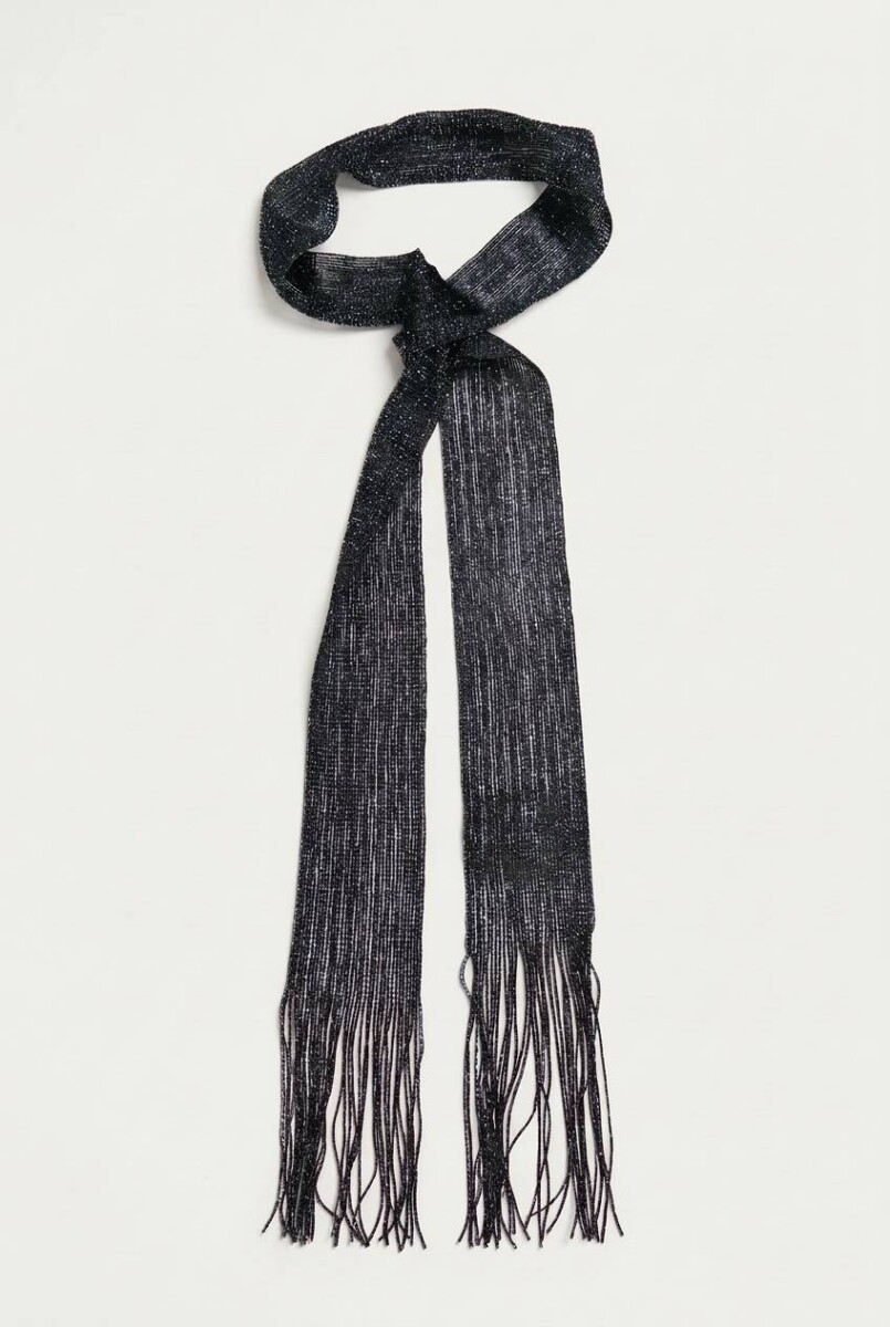 Pañuelo corbatín lurex - negro 