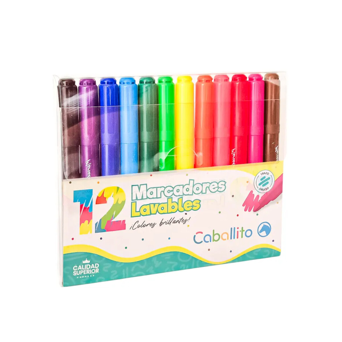 Marcador Caballito Grueso x 12 