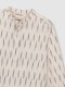 Camisa Estampada Ikat Blanco Roto