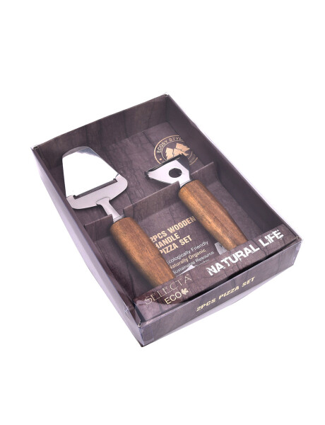 SET X2 PZAS PELADOR MANGO ACACIA L25X7.5CM/L18.5X5CM SET X2 PZAS PELADOR MANGO ACACIA L25X7.5CM/L18.5X5CM