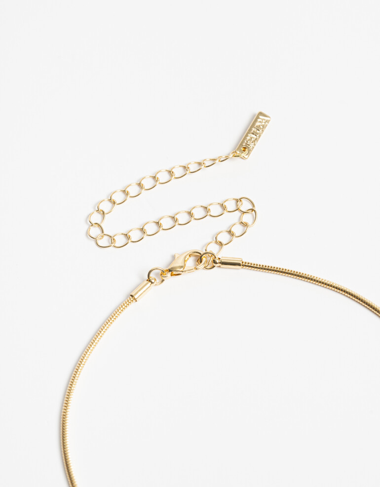 Cadena Corta con Dije Strass Cadena Con Dije Corazón Strass - Dorado