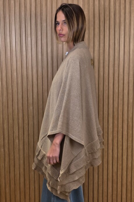 Ruana Folk Beige