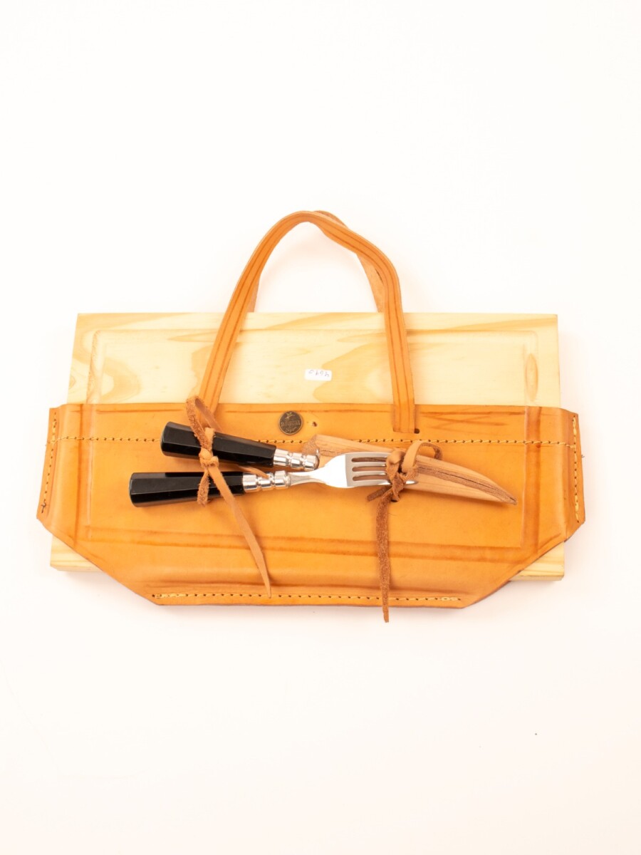 Cuchillo y tenedor Hueso - Tabla Rectangular 