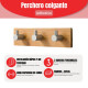 Perchero De Pared Colgante Adhesivo 3 Ganchos Madera Y Metal MADERA