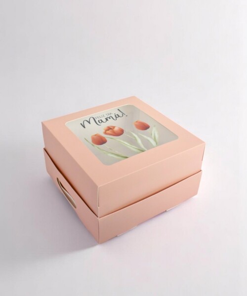 Caja 20x20x9,5 c/visor. MUY FELIZ DIA MADRE