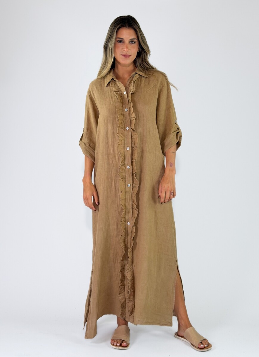 VESTIDO PERLA - CAMEL 