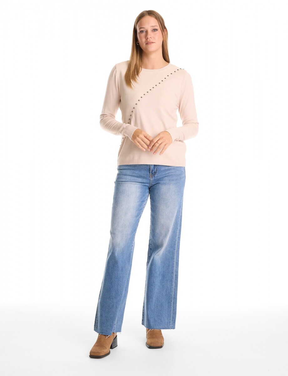 Buzo Combinado Suede - Beige 