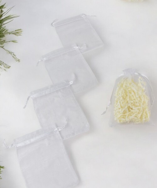 Pack x 100 - Bolsas organza 9x15 cm BLANCO