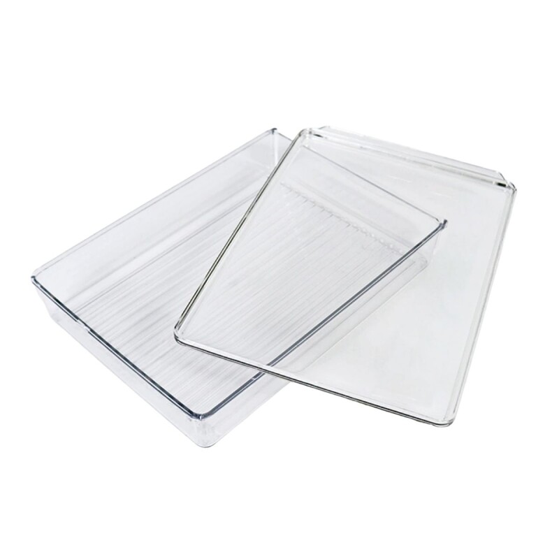 ORGANIZADOR RECT ACRIL TRANSP 30X20.5X5CM Unica