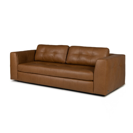 Sofá Amaro 3065 - Cuero Básico - 3 cuerpos Brown