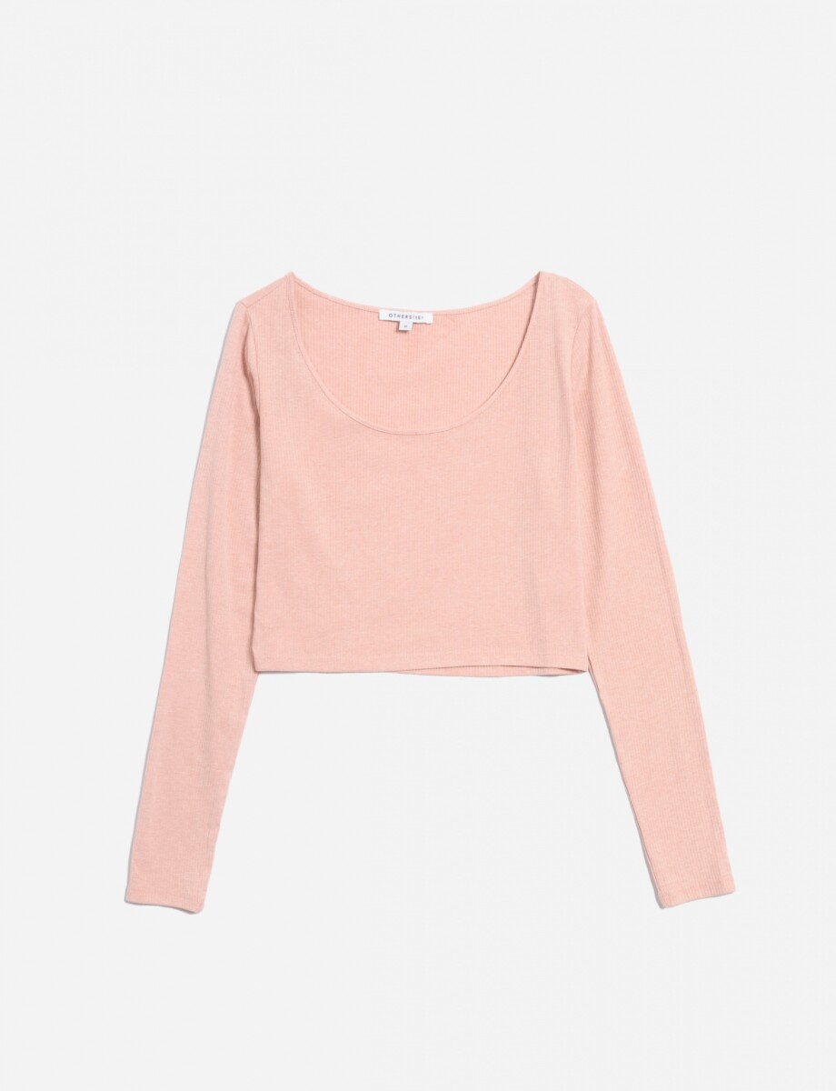 Remera m/l crop top - ROSA 