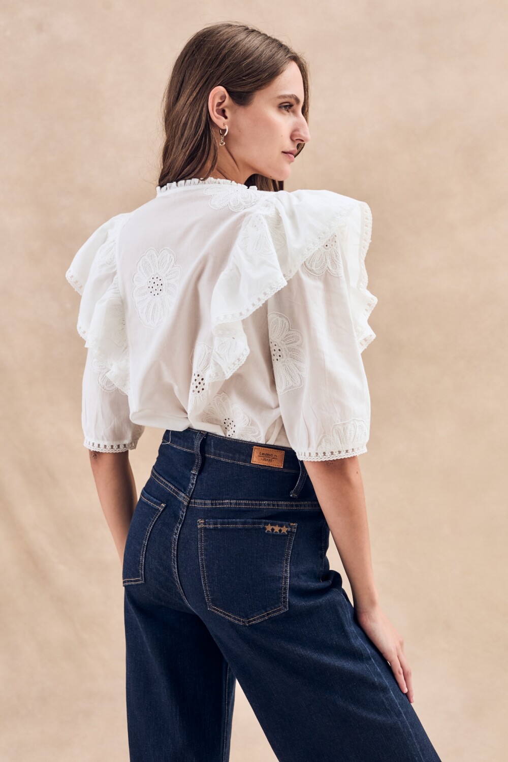 Blusa Volados Crudo Lemon