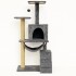 Gimnasio Rascador Para Gato Torre Casa Hamaca Escalera Atrix Variante Color Gris Oscuro