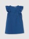 Vestido Con Tiras Bordadas Gris
