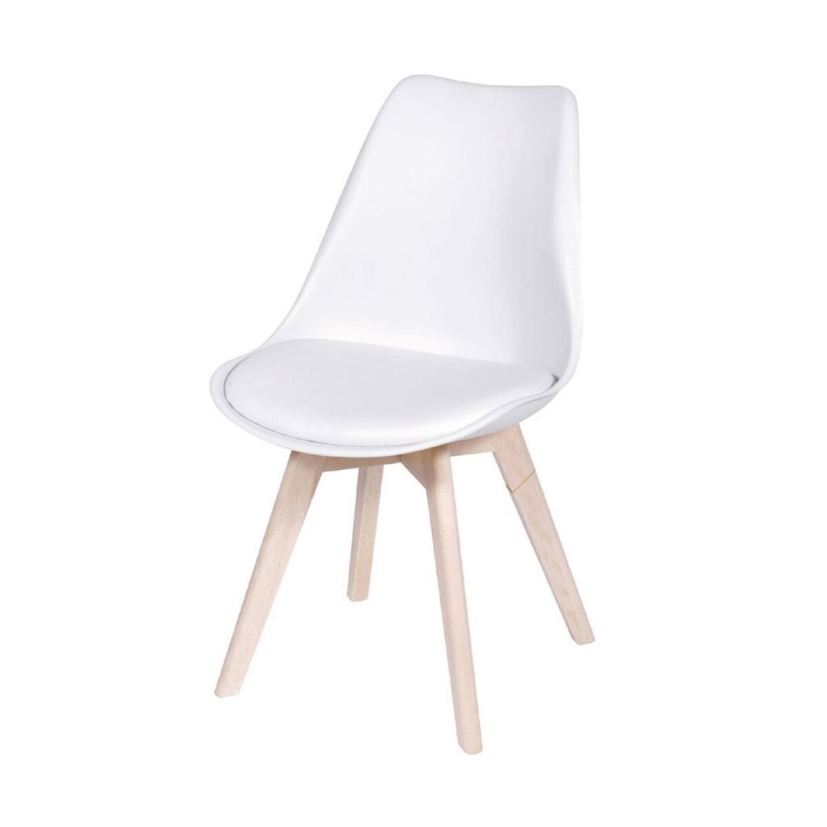 SILLA EAMES JOLY COMEDOR ACOLCHONADO BLANCO 