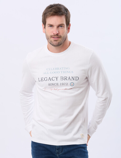 REMERA ESTAMPADA DE ALGODÓN Blanco
