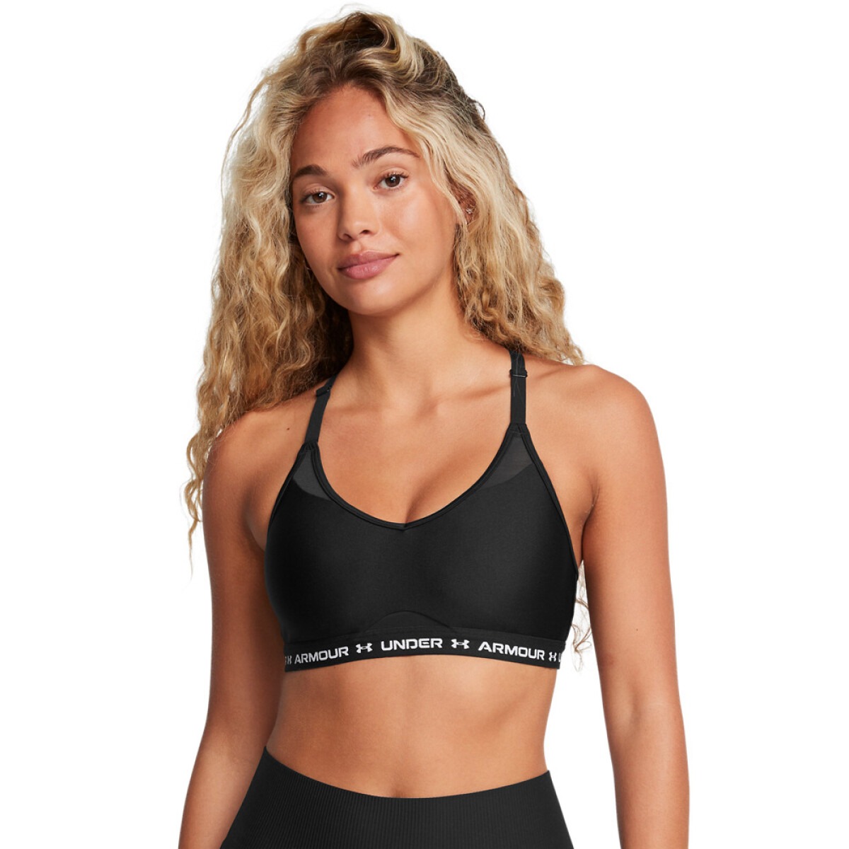 UA Crossback Low Bra-RED - BLK-001 