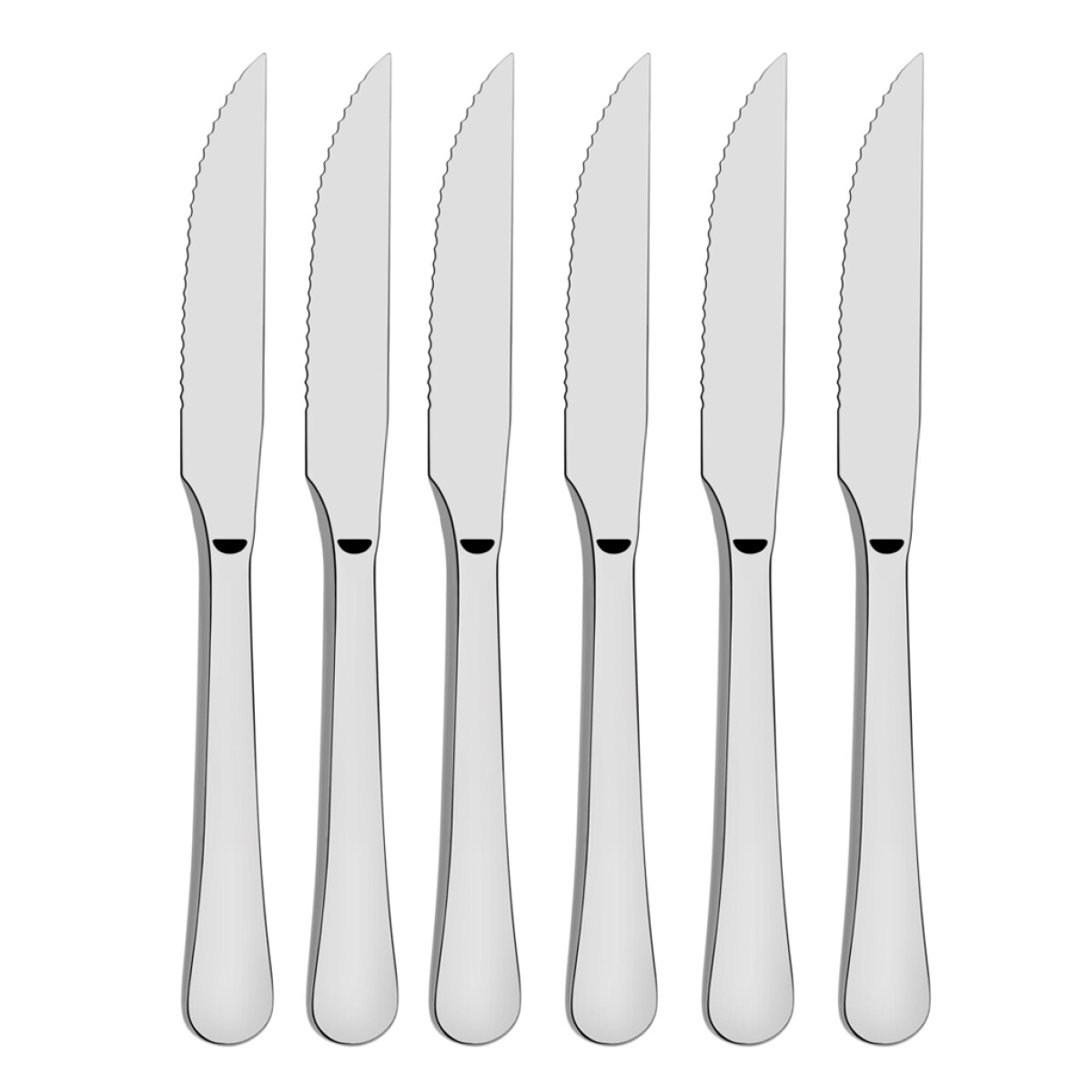 Set 6 Cuchillos para Carne Selecta de Acero 23 cm 